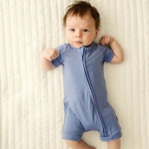 Little Sleepies Slate Blue Shorty Zippy